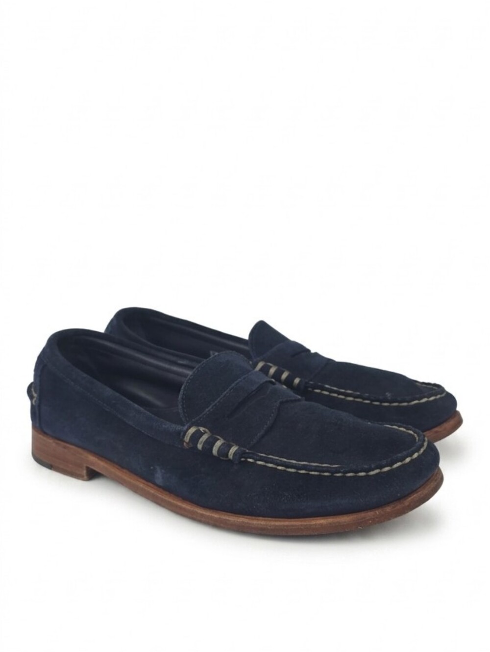Allen Edmonds Sea Island Navy Blue Suede Men's Loafers Size‎ 10.5